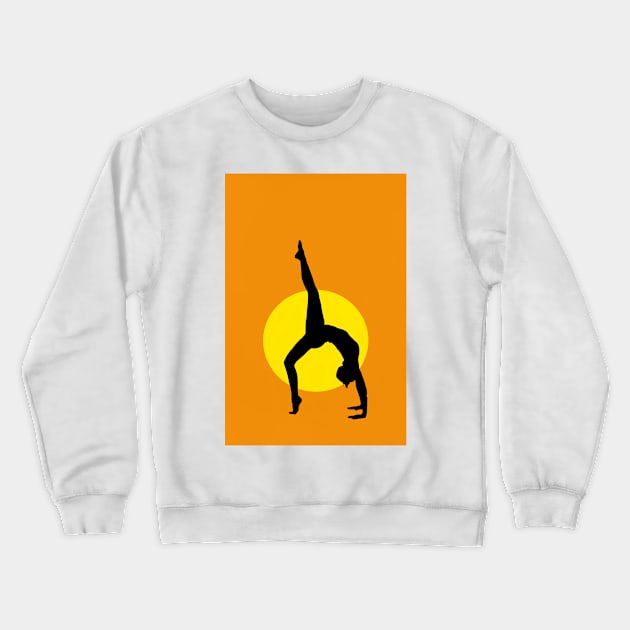 ArtStation66 - Chakrasana - The Wheel Yoga Pose Silhouette Design Crewneck Sweatshirt by ArtStation66